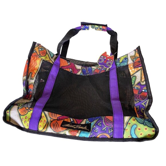 NEW w TAGS Laurel Burch Art Cat/Sm Dog Carrier Soft Top Tote Fabric Mesh Bag - Picture 1 of 11